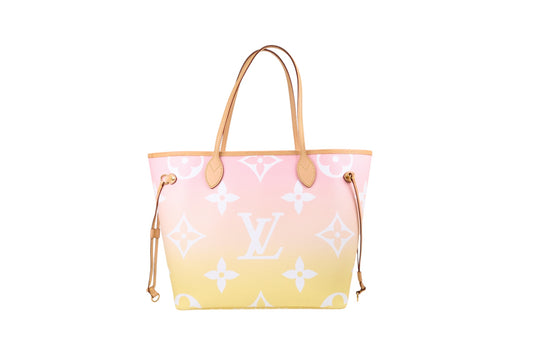 Louis Vuitton Neverfull MM Monogram Giant By The Pool Light Pink