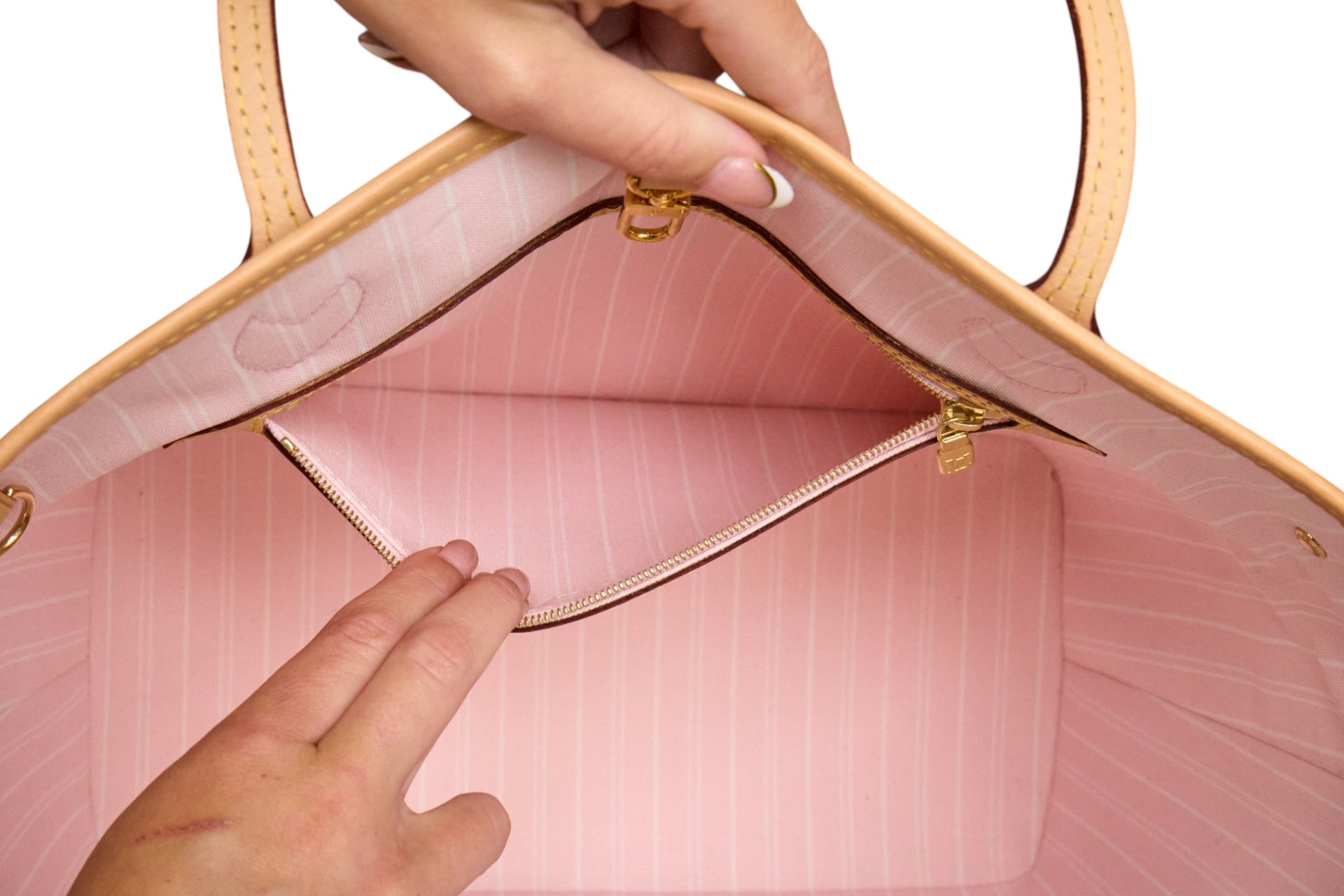 Louis Vuitton Neverfull MM Monogram Giant By The Pool Light Pink
