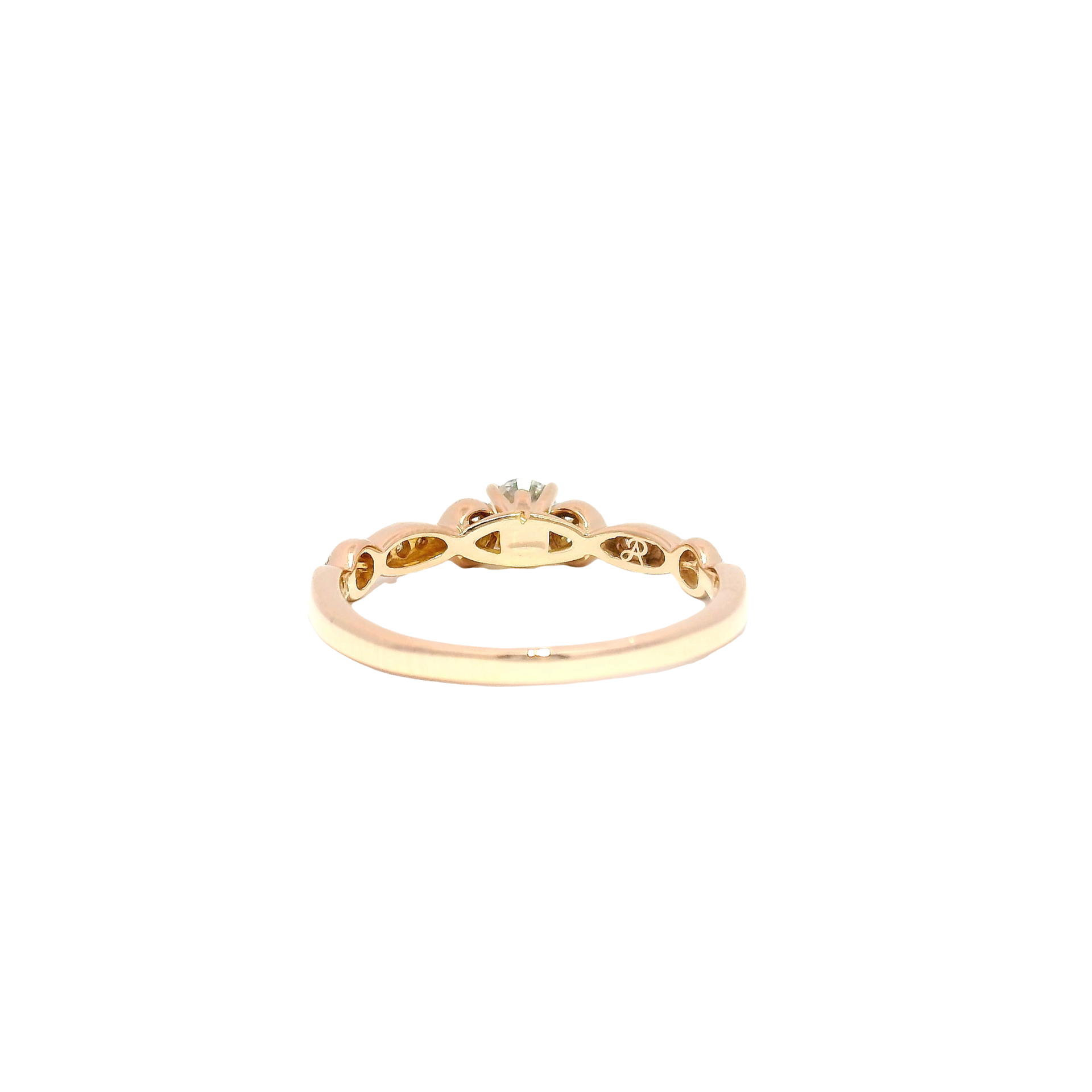 Adrianna Papell Natural Round Diamond in 14K Rose Gold Sz 8