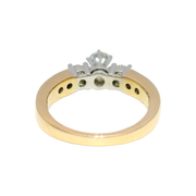 1cttw. Natural Round Diamond Engagement Ring in 14K Yellow Gold Sz 7