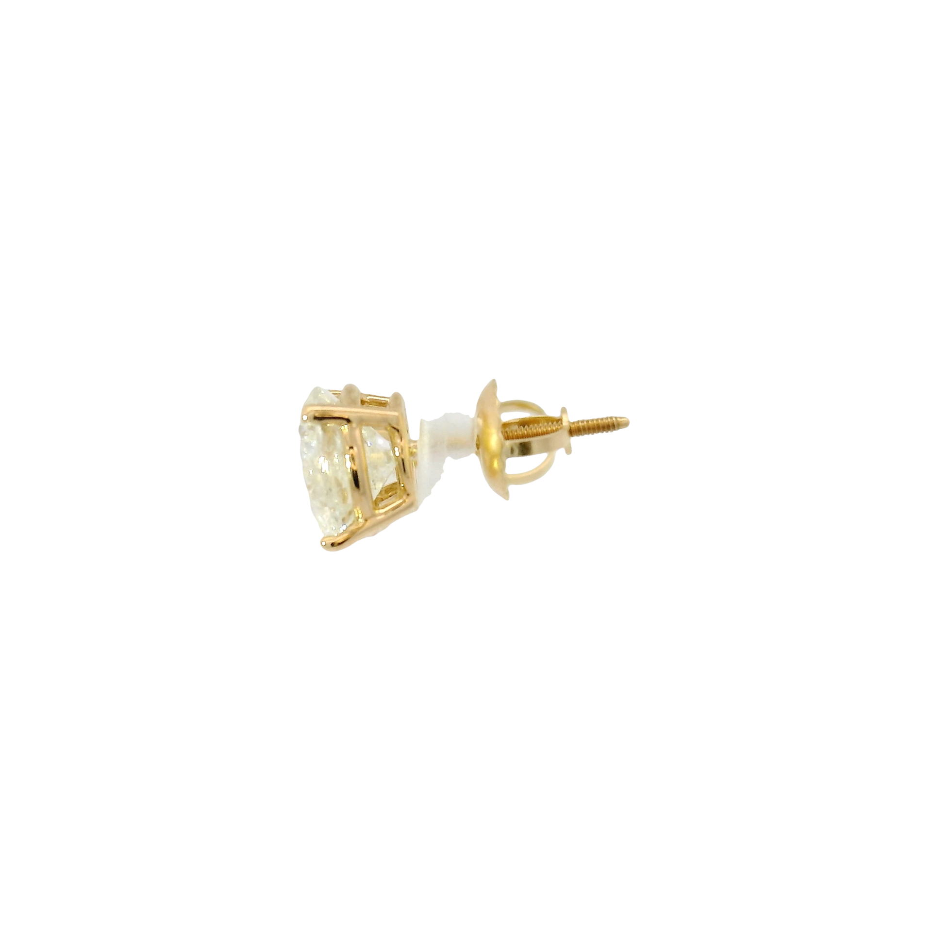 2.58cttw. Natural Diamond Ear Studs Approx I2 G-H Color in 14K Yellow Gold