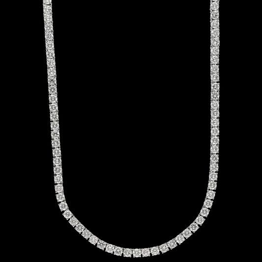 14.97cttw. Lab Grown Diamond Tennis Chain in 14K Yellow Gold 3mm 17"