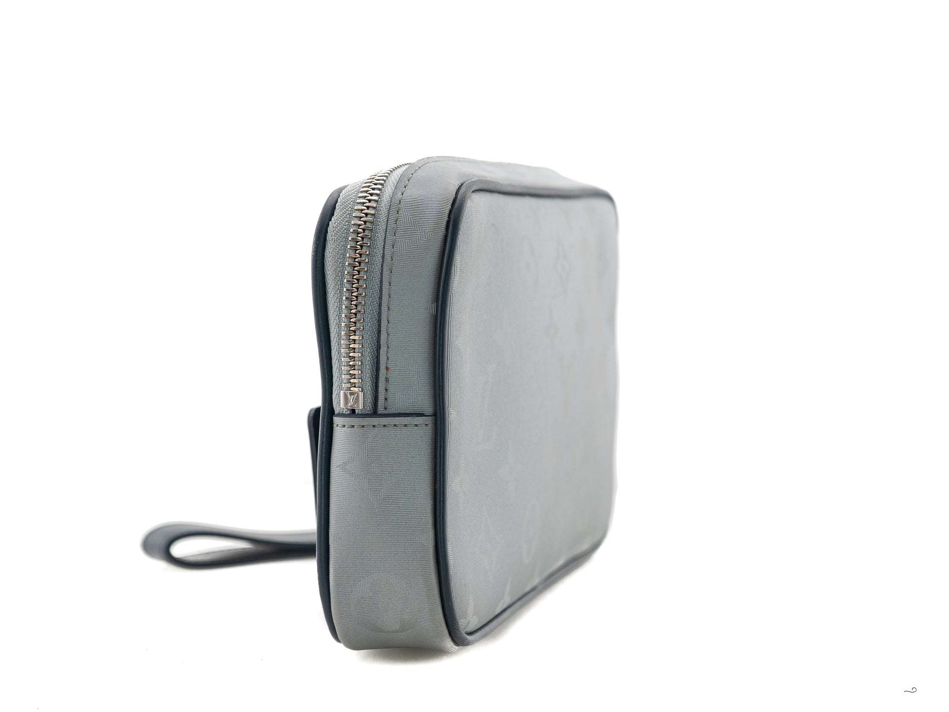 Louis Vuitton Alpha Clutch Monogram Satellite Silver