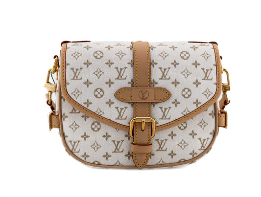 Louis Vuitton Saumur BB Monogram Polyamide Mastic Cream