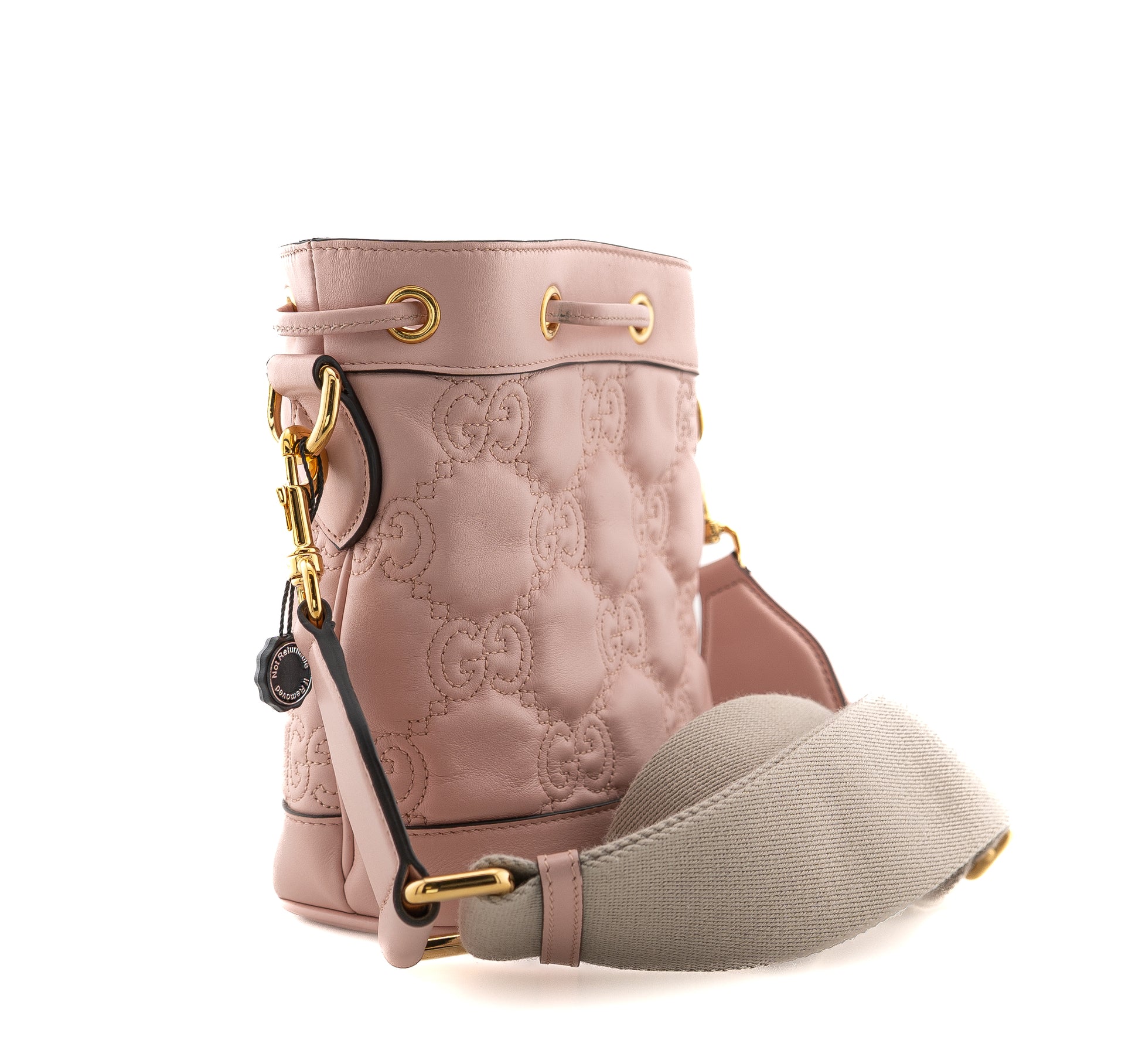 Gucci GG Matelasse Bucket Bag Pink