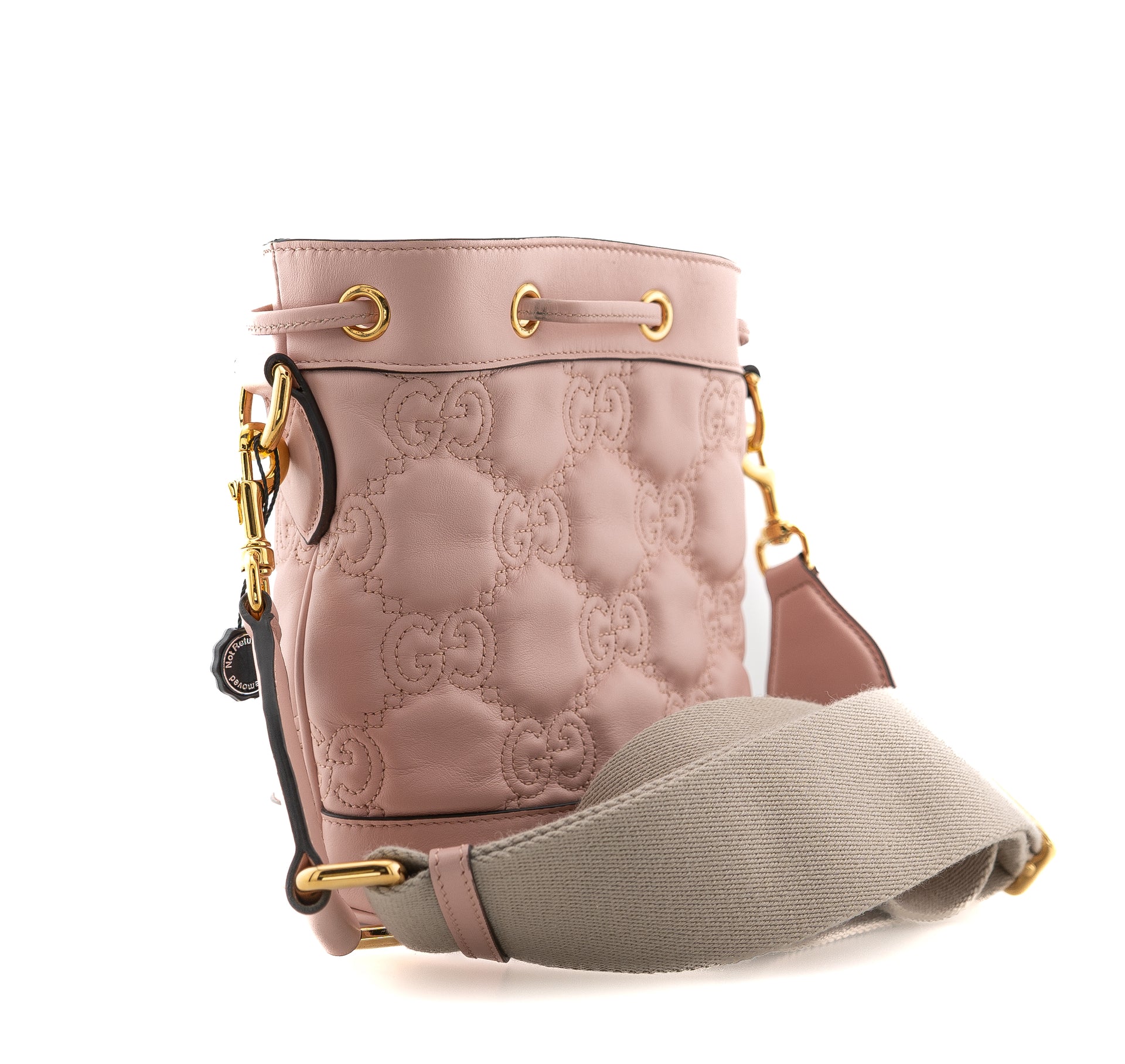 Gucci GG Matelasse Bucket Bag Pink