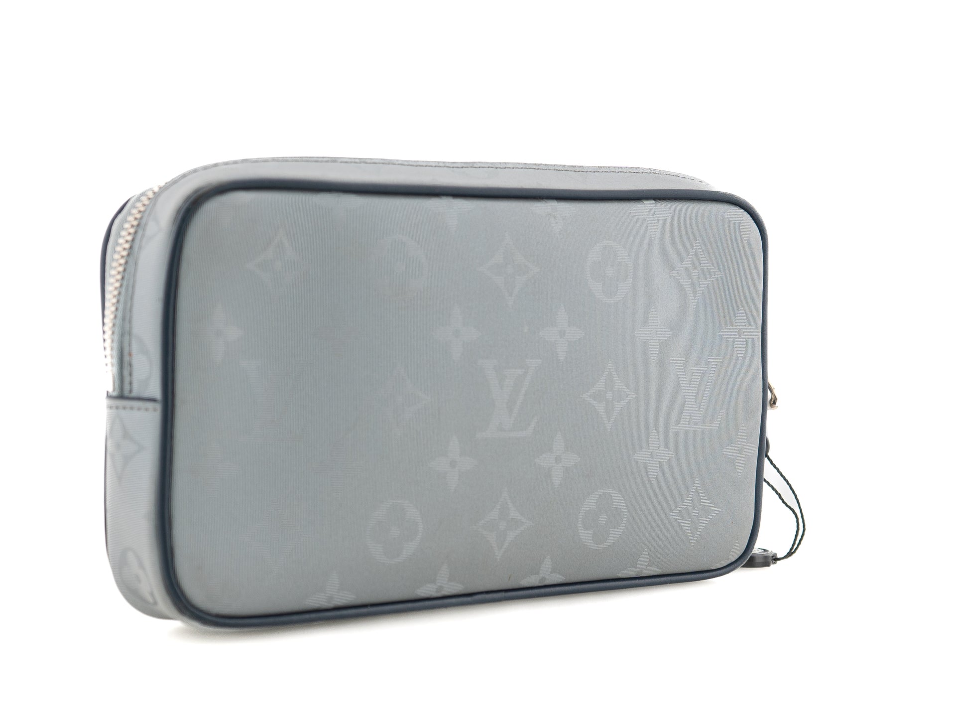 Louis Vuitton Alpha Clutch Monogram Satellite Silver