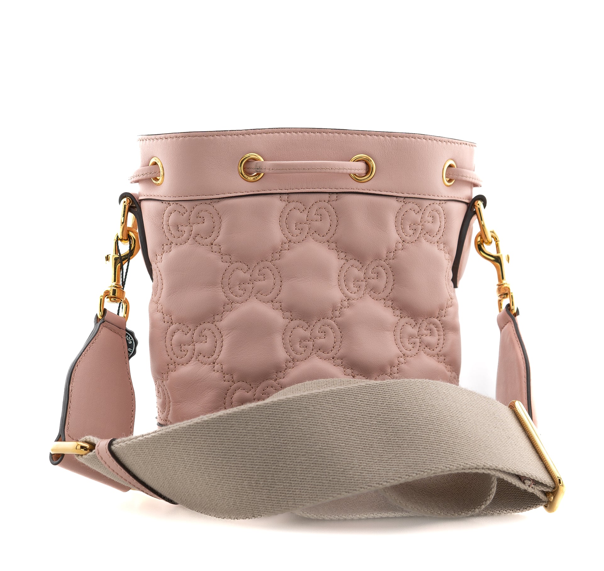 Gucci GG Matelasse Bucket Bag Pink