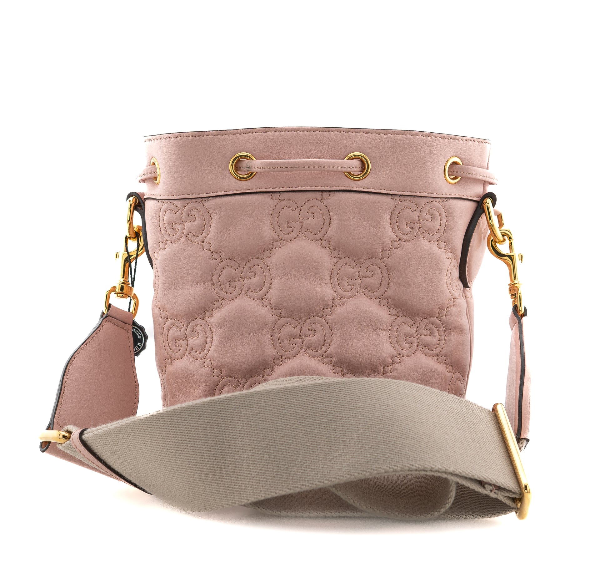Gucci GG Matelasse Bucket Bag Pink
