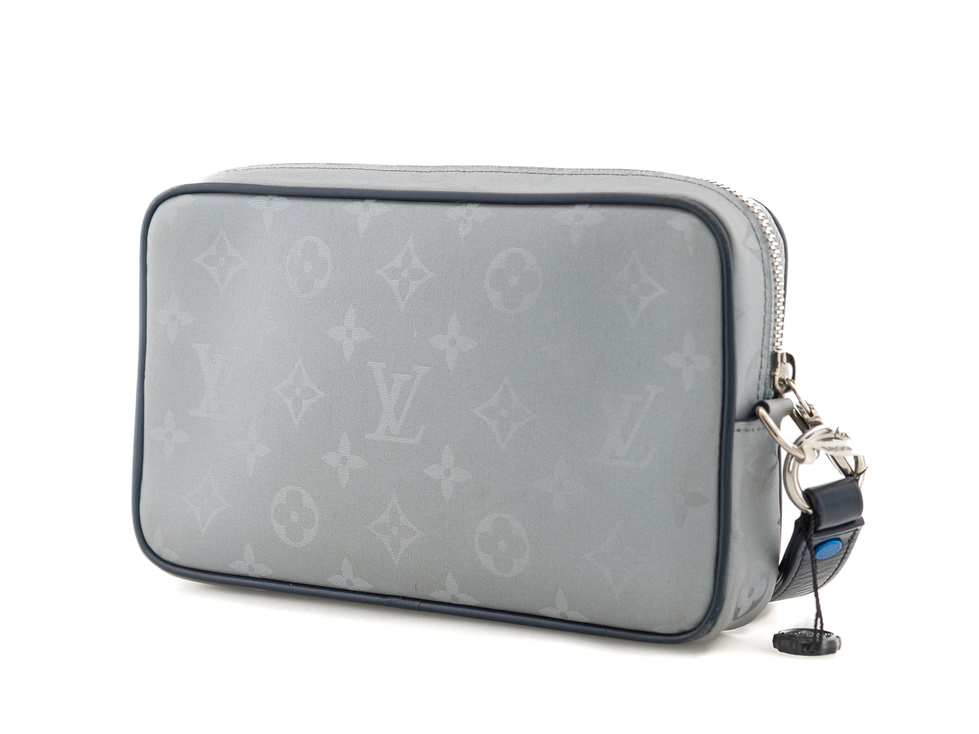 Louis Vuitton Alpha Clutch Monogram Satellite Silver