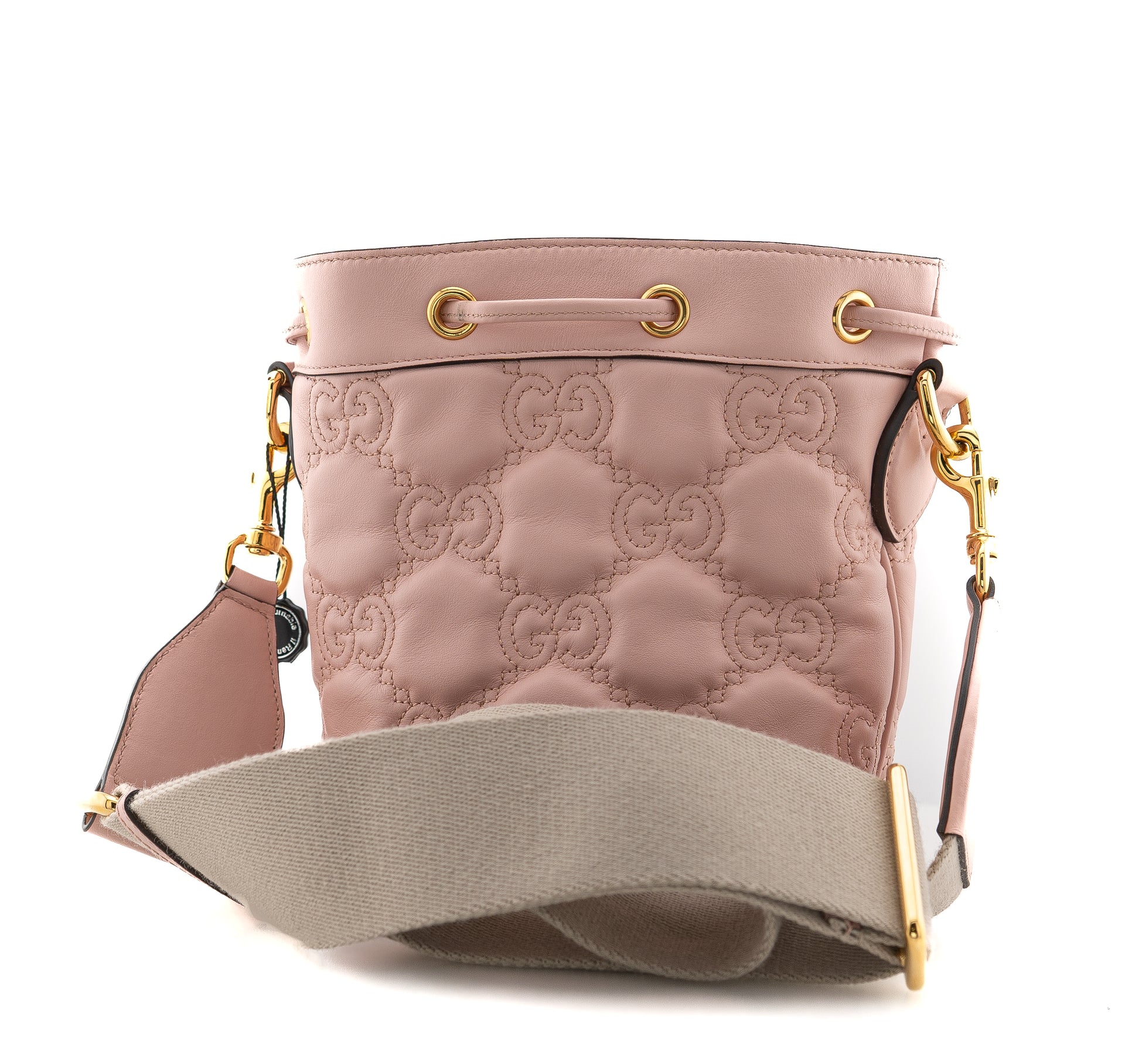 Gucci GG Matelasse Bucket Bag Pink