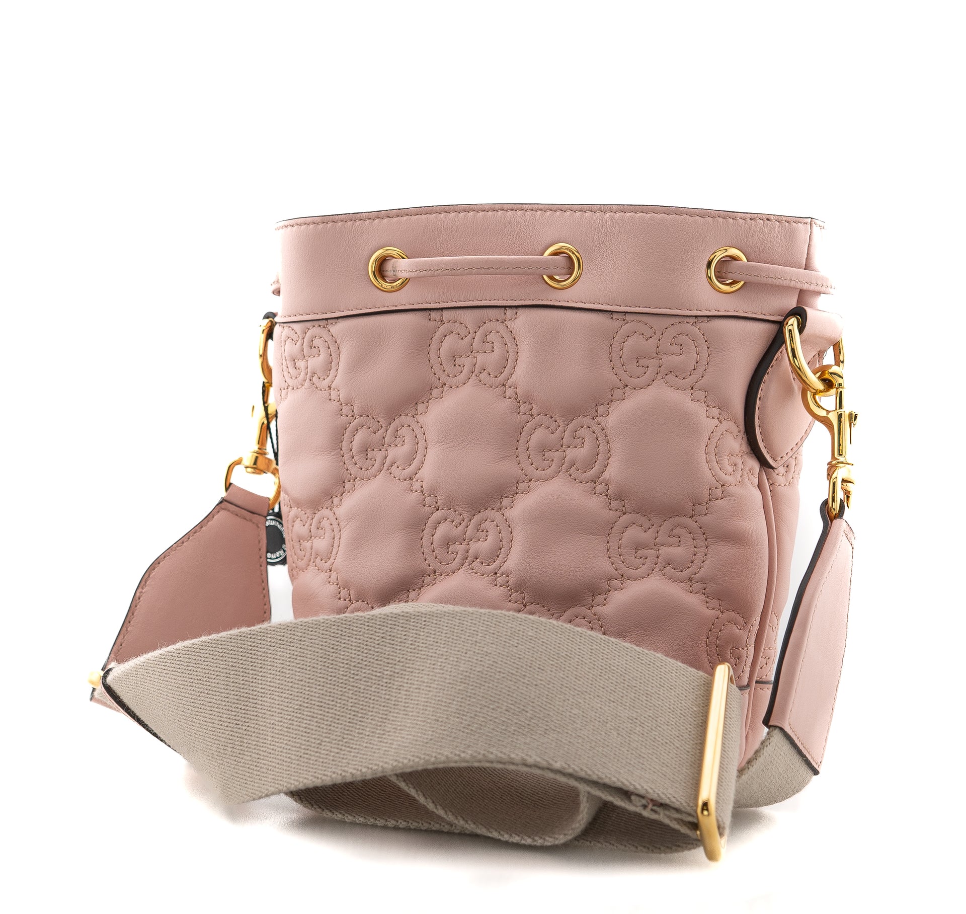 Gucci GG Matelasse Bucket Bag Pink