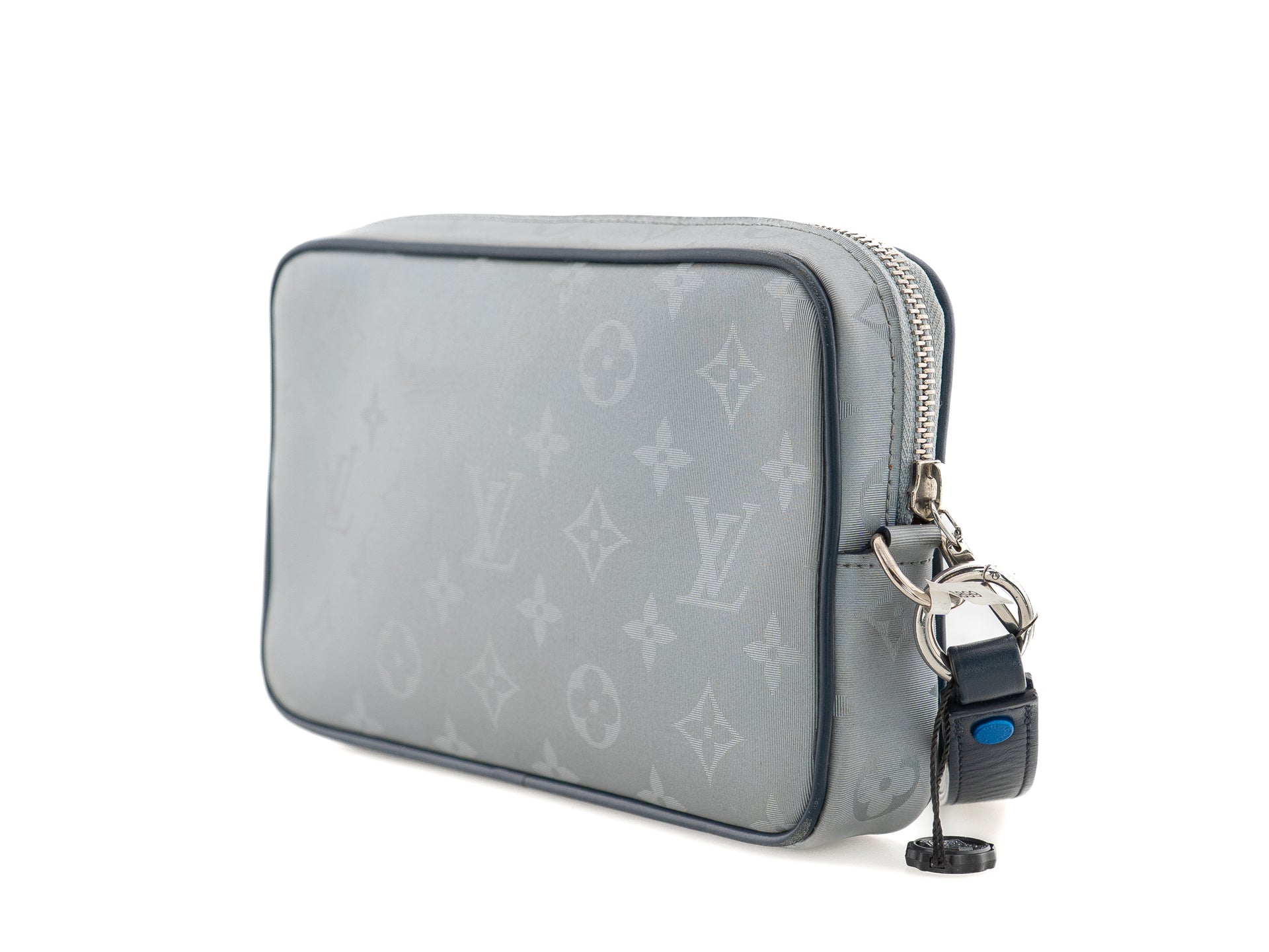 Louis Vuitton Alpha Clutch Monogram Satellite Silver