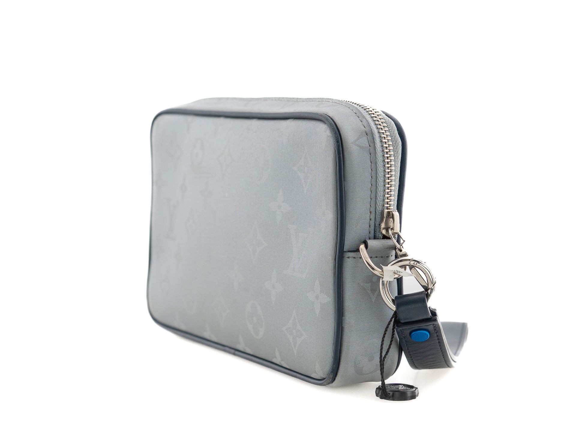 Louis Vuitton Alpha Clutch Monogram Satellite Silver