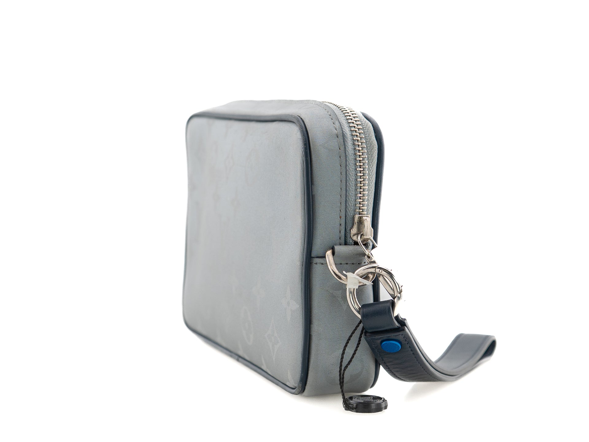 Louis Vuitton Alpha Clutch Monogram Satellite Silver