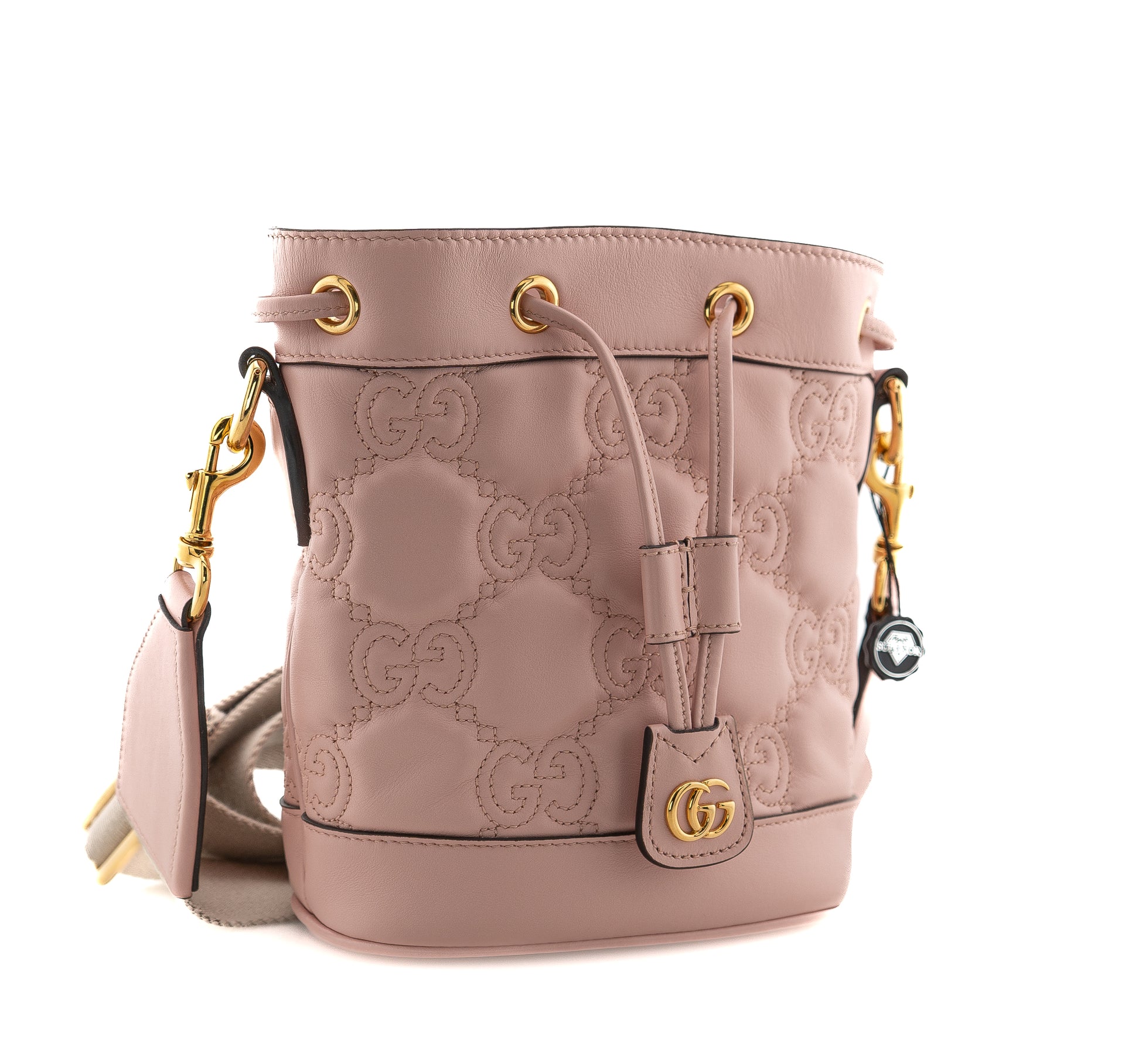 Gucci GG Matelasse Bucket Bag Pink