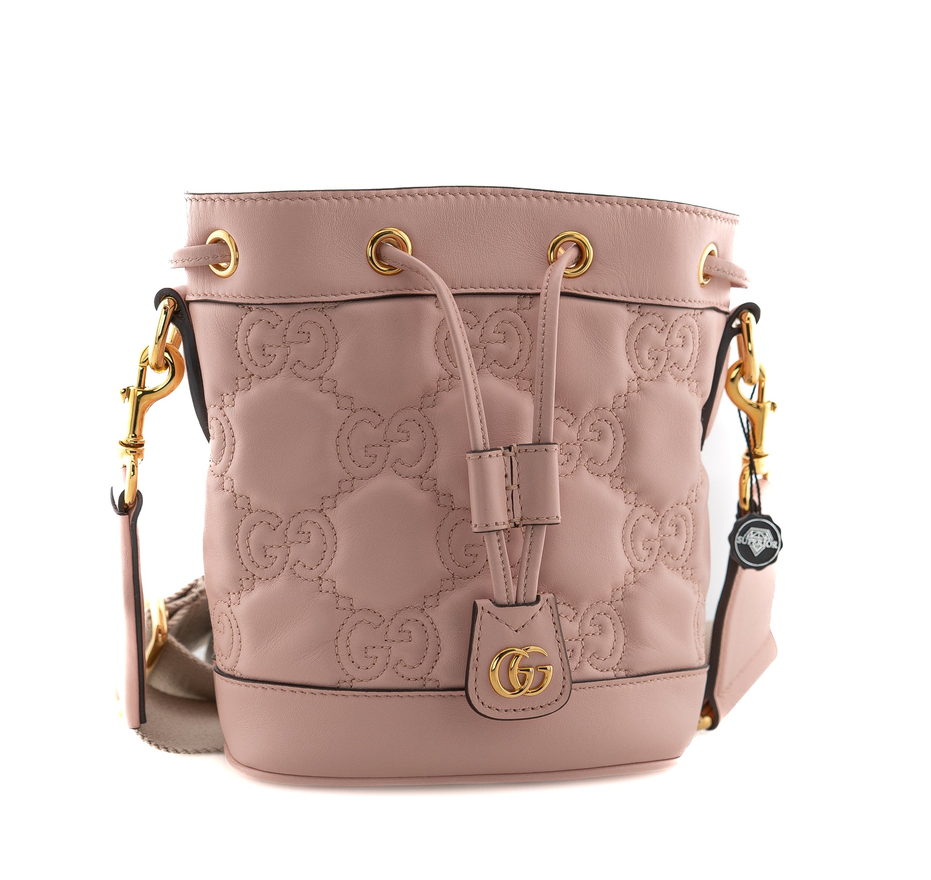 Gucci GG Matelasse Bucket Bag Pink