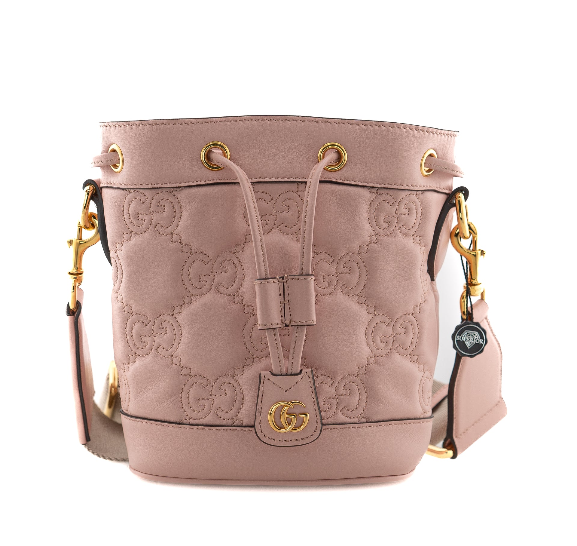 Gucci GG Matelasse Bucket Bag Pink