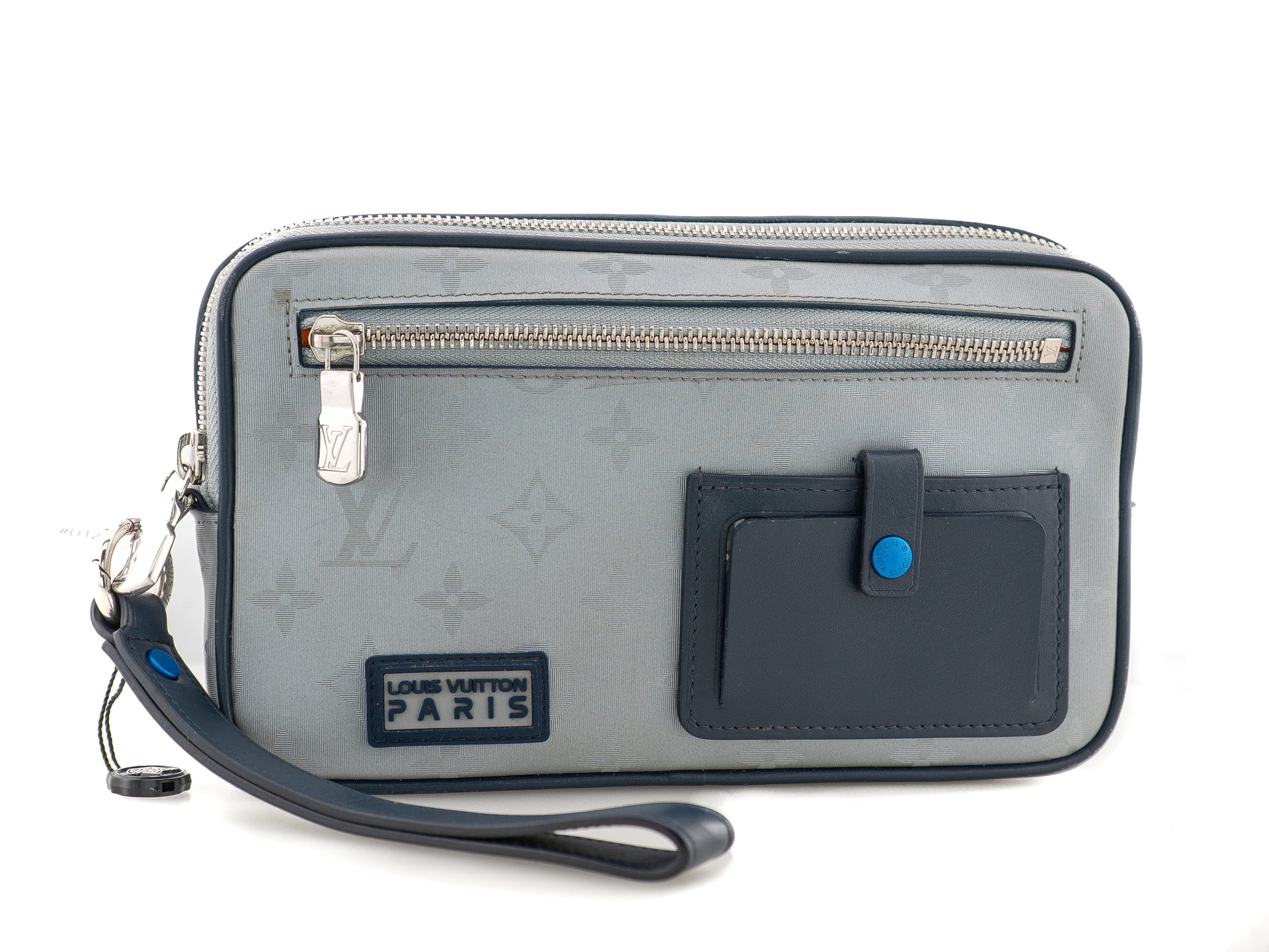 Louis Vuitton Alpha Clutch Monogram Satellite Silver