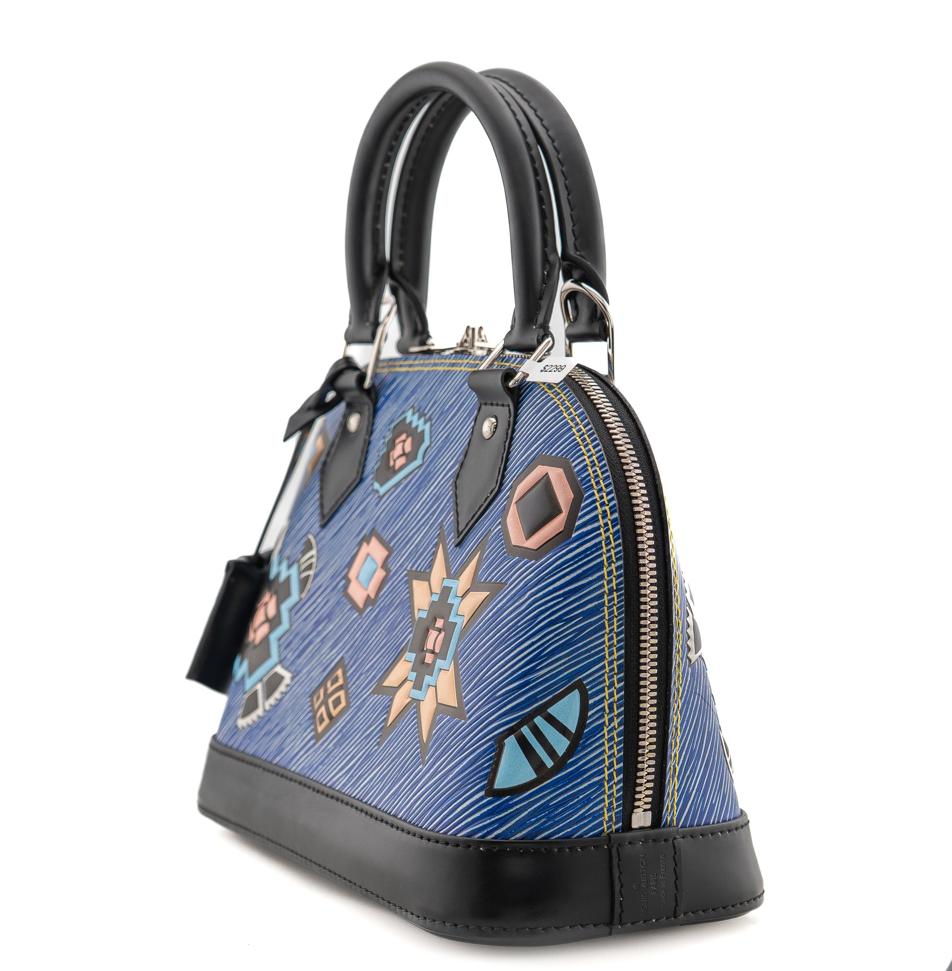 Louis Vuitton Alma BB Epi Blue Denim Aztec