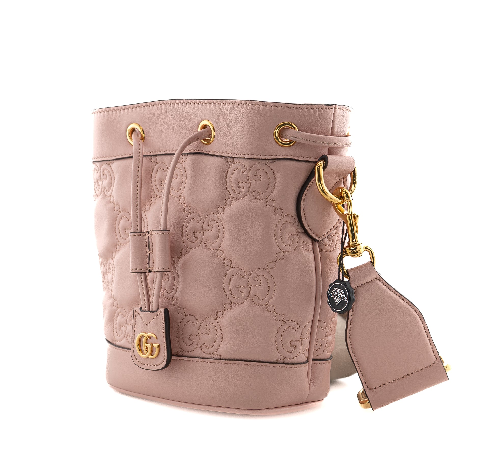 Gucci GG Matelasse Bucket Bag Pink