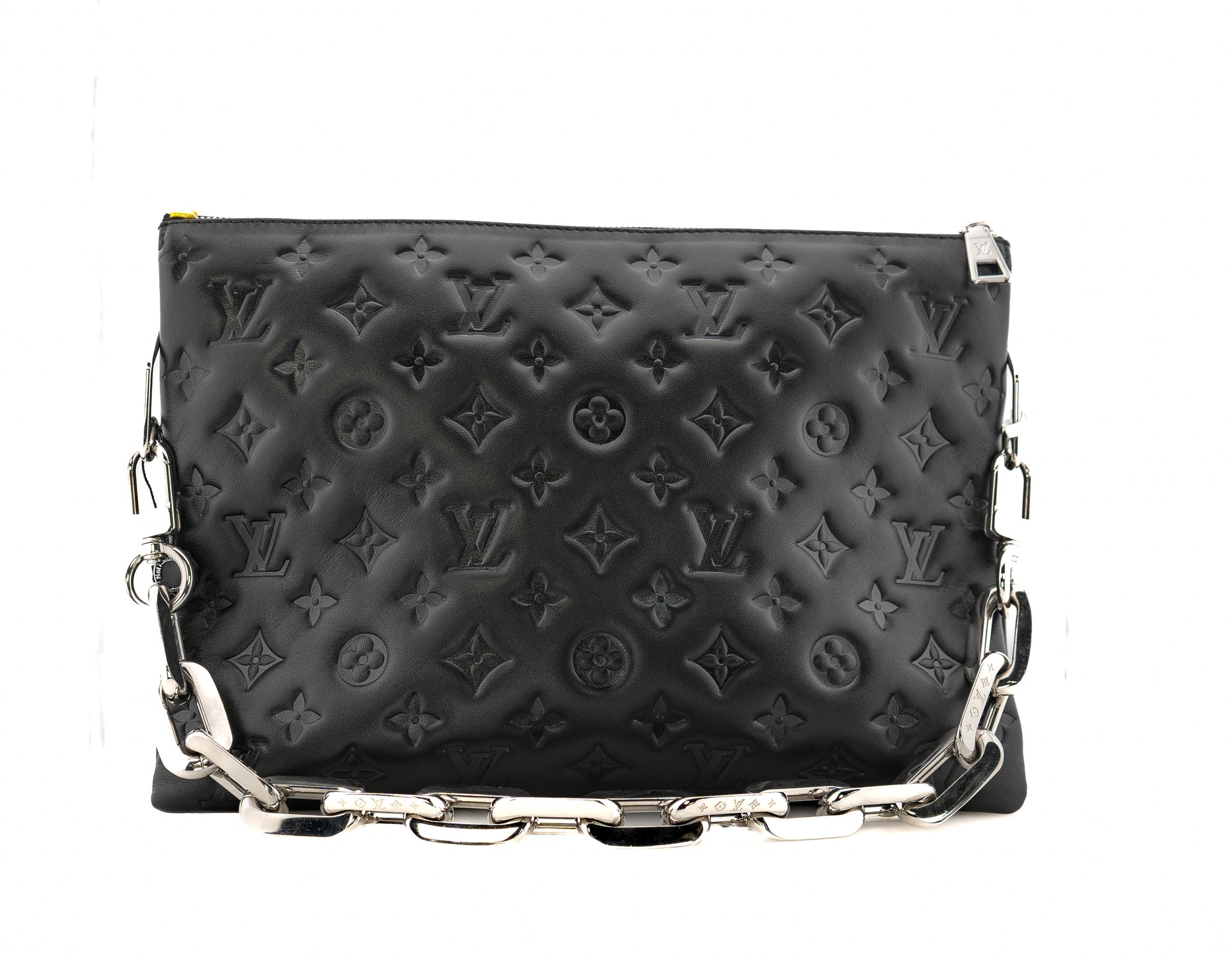 Louis Vuitton Coussin MM Monogram Embossed Puffy Lambskin Noir