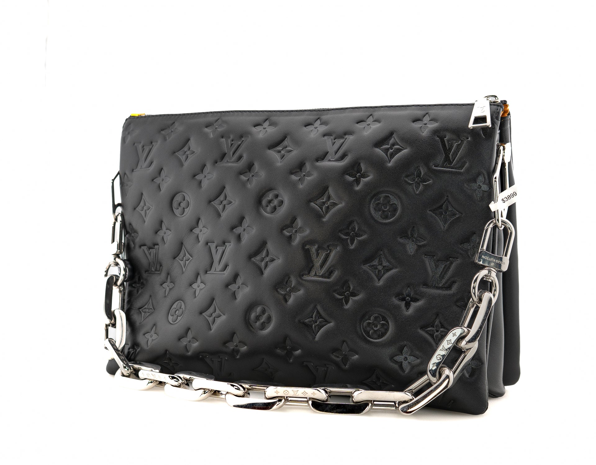 Louis Vuitton Coussin MM Monogram Embossed Puffy Lambskin Noir