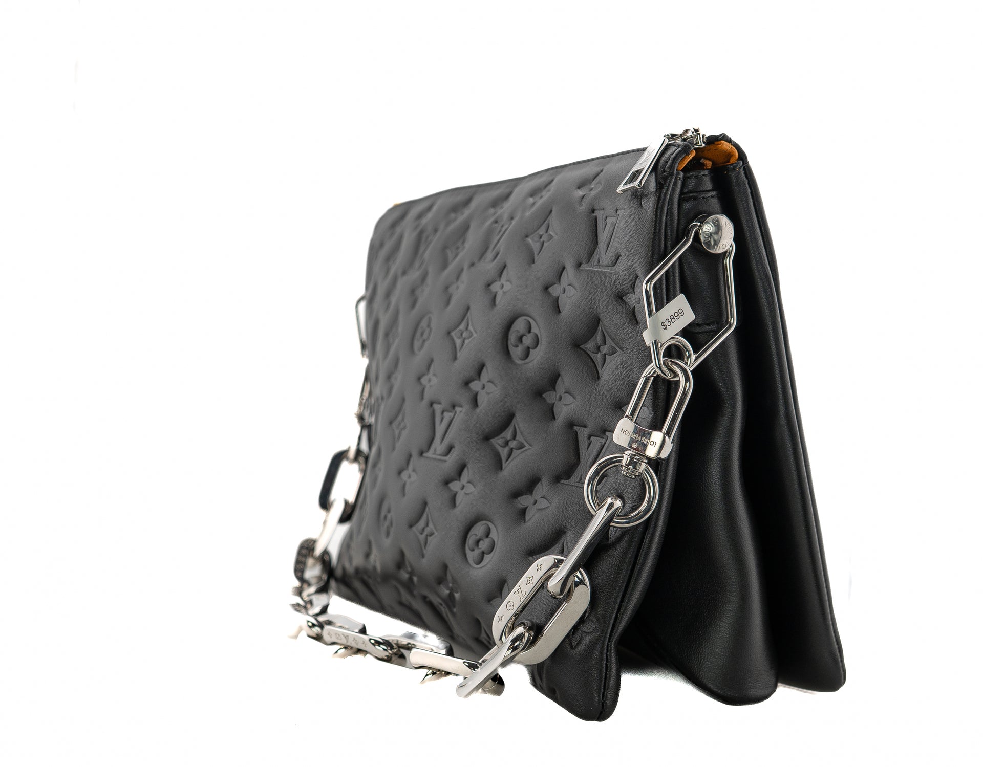 Louis Vuitton Coussin MM Monogram Embossed Puffy Lambskin Noir