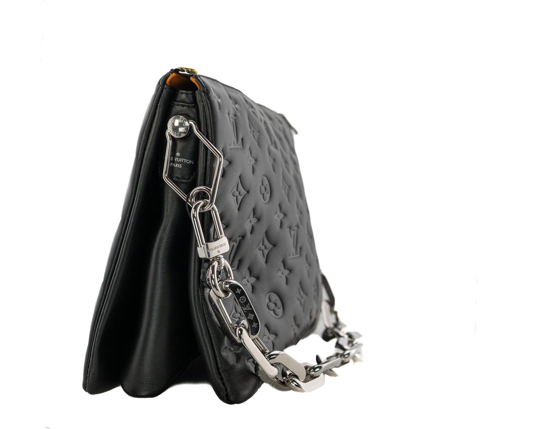 Louis Vuitton Coussin MM Monogram Embossed Puffy Lambskin Noir