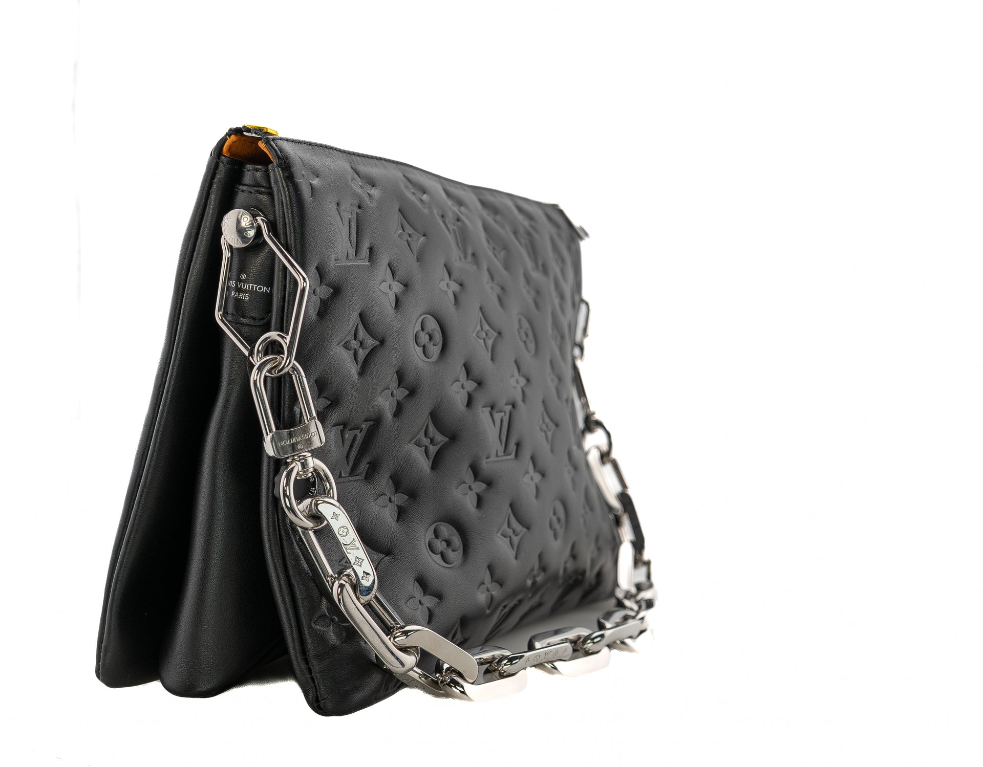 Louis Vuitton Coussin MM Monogram Embossed Puffy Lambskin Noir