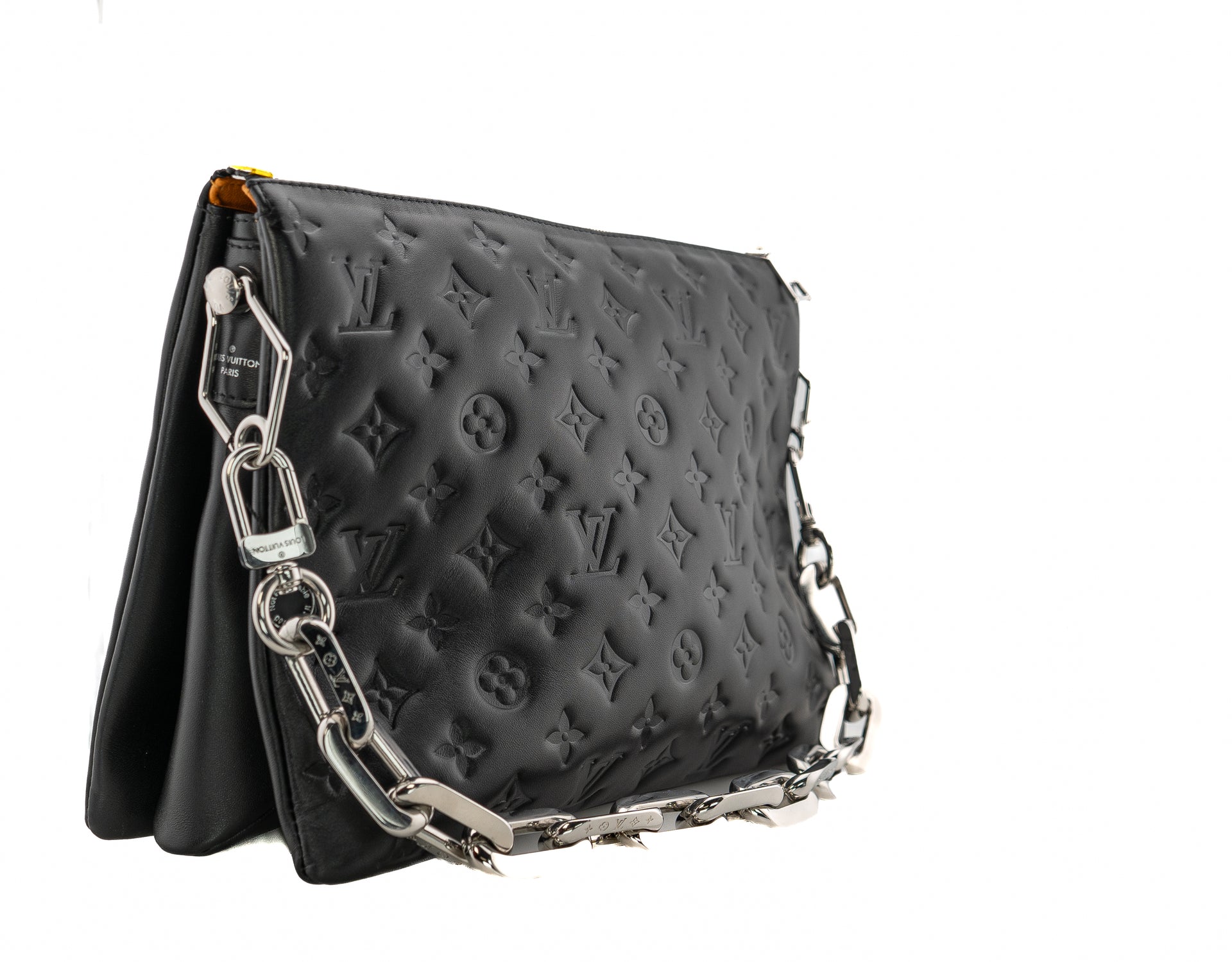 Louis Vuitton Coussin MM Monogram Embossed Puffy Lambskin Noir