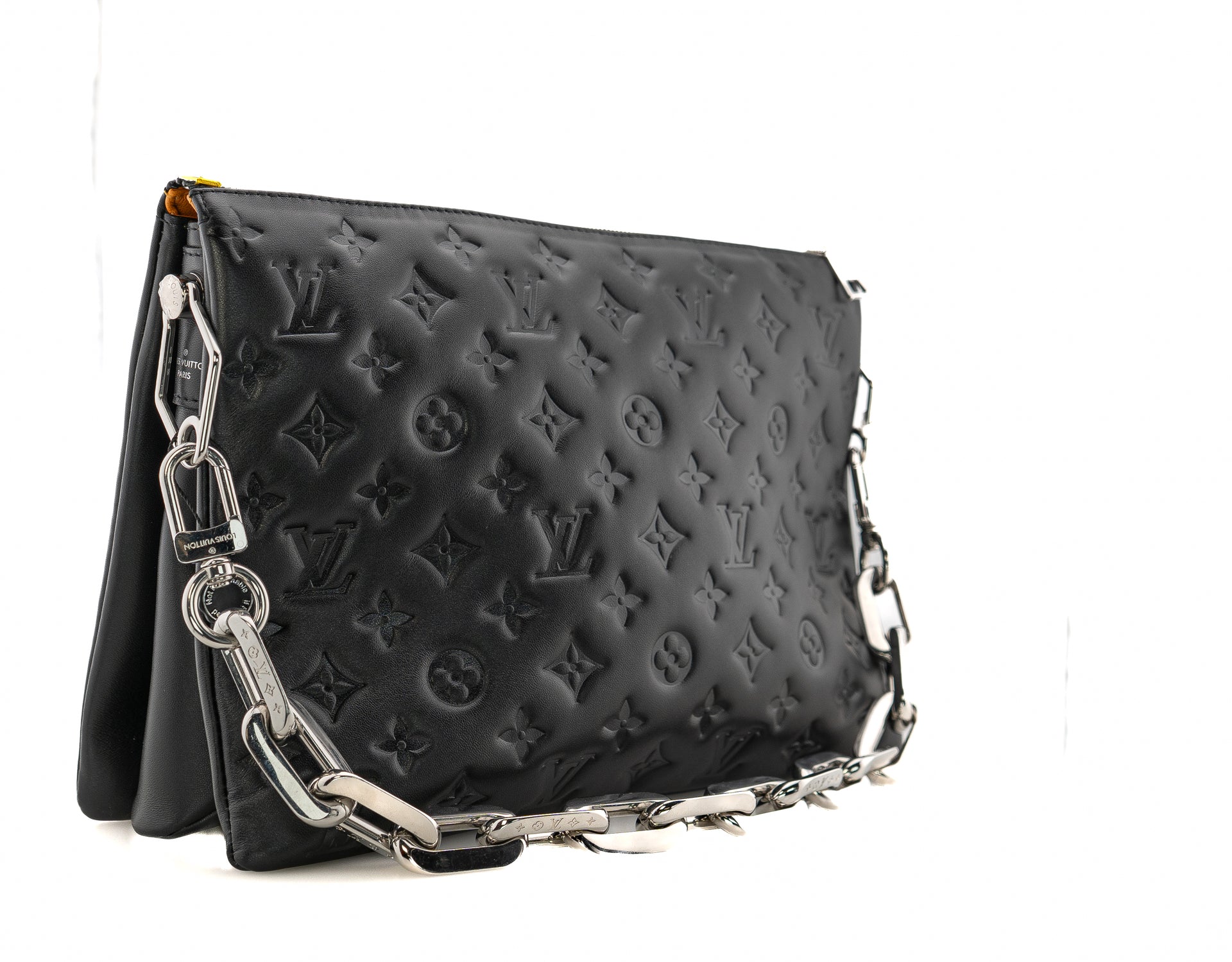Louis Vuitton Coussin MM Monogram Embossed Puffy Lambskin Noir