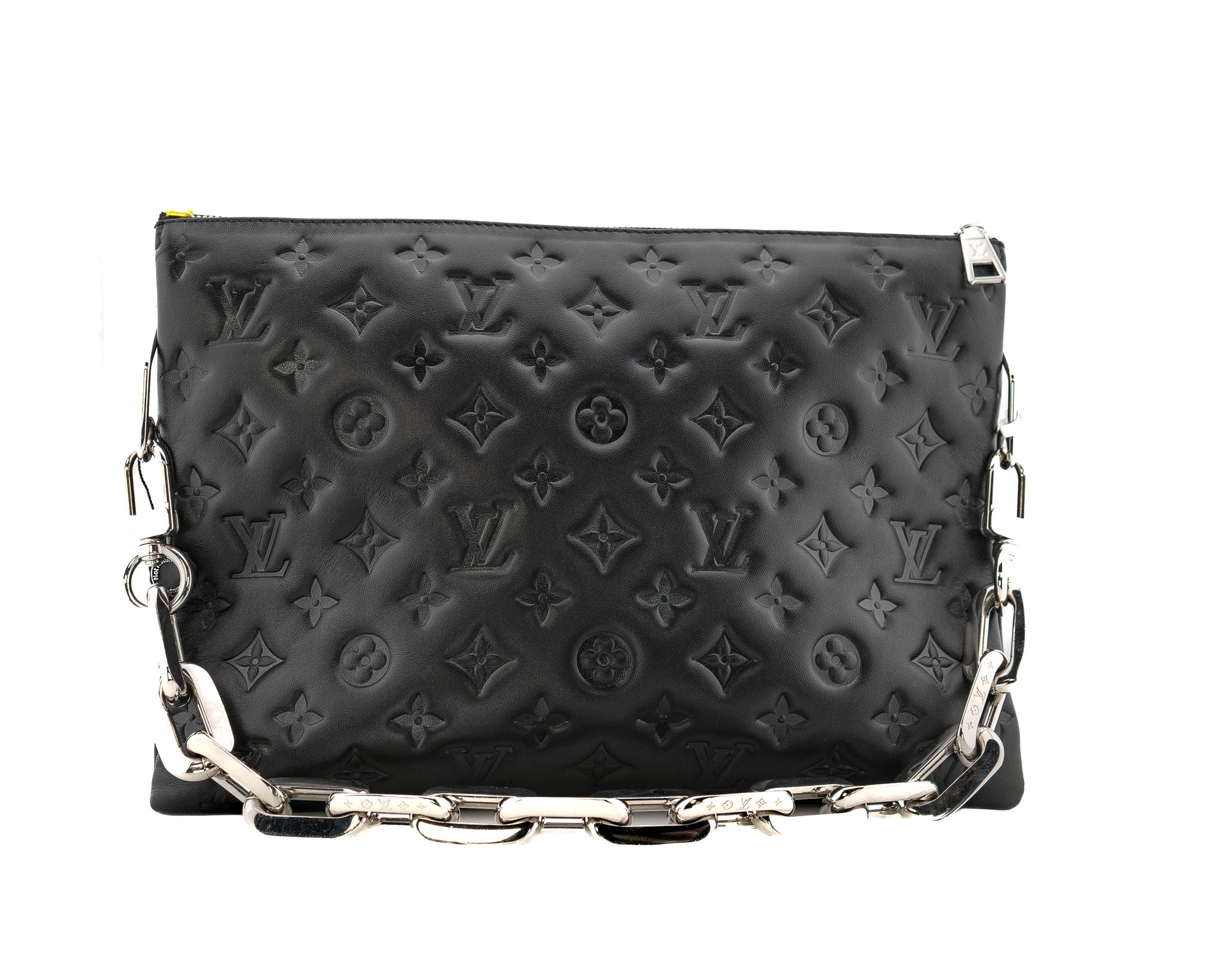 Louis Vuitton Coussin MM Monogram Embossed Puffy Lambskin Noir