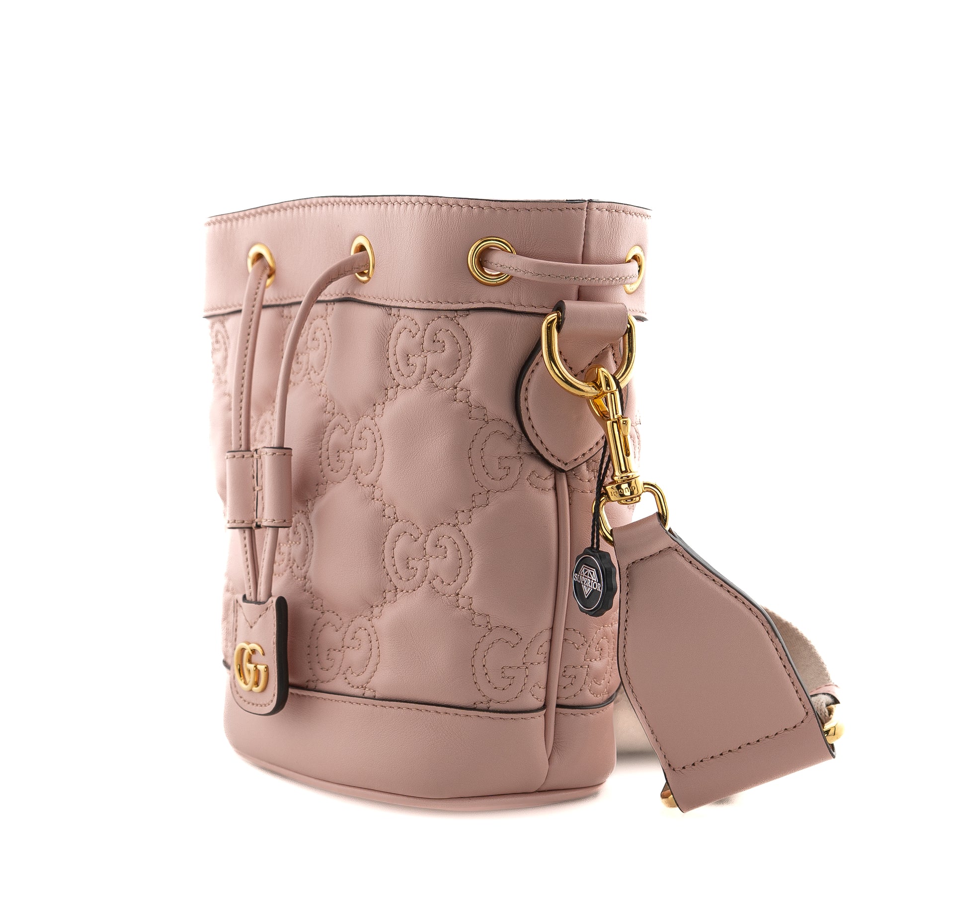 Gucci GG Matelasse Bucket Bag Pink