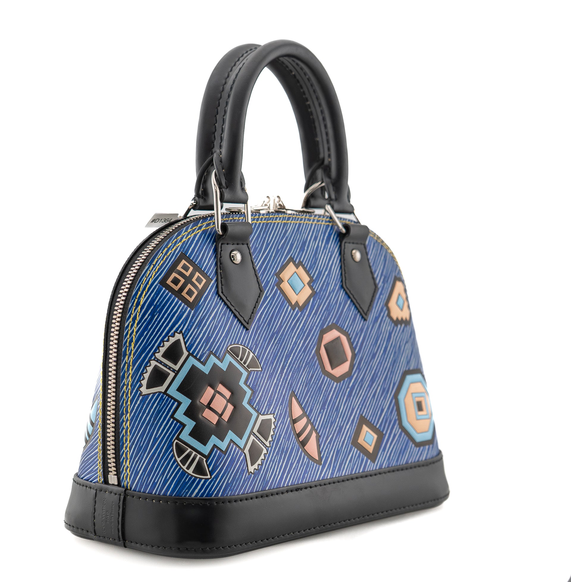 Louis Vuitton Alma BB Epi Blue Denim Aztec