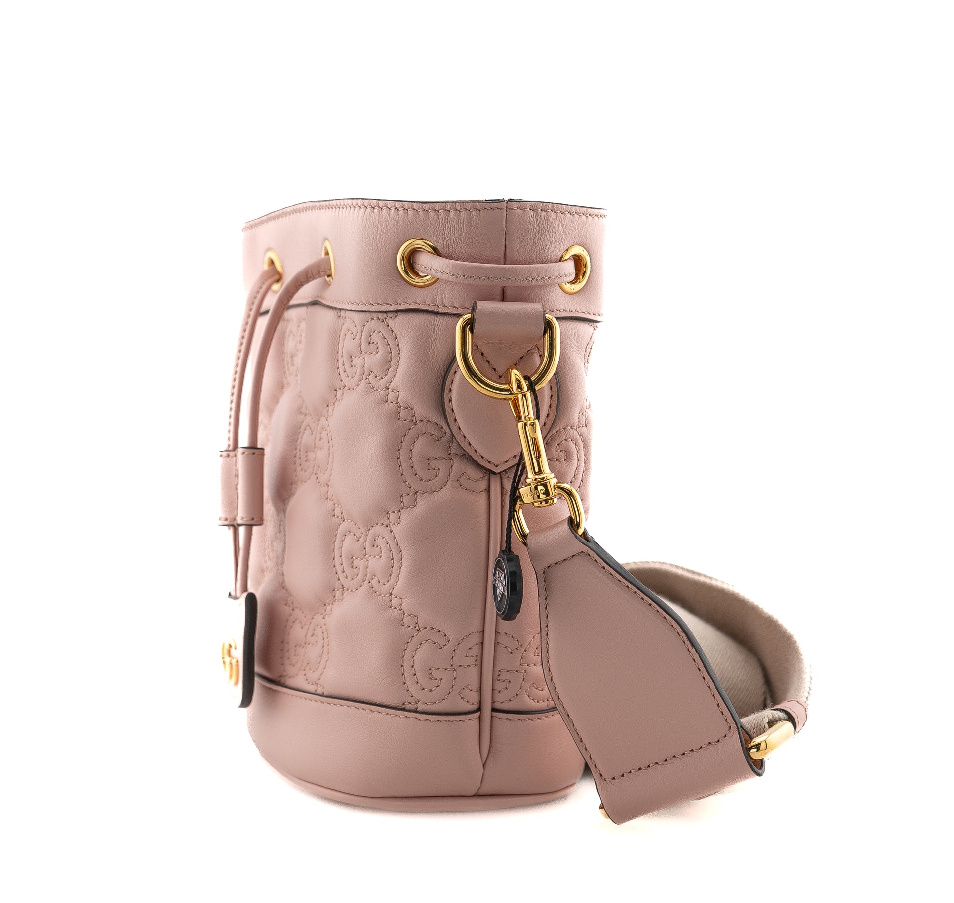 Gucci GG Matelasse Bucket Bag Pink