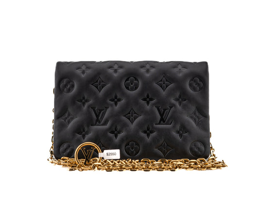 Louis Vuitton Coussin Pochette Monogram Embossed Lambskin