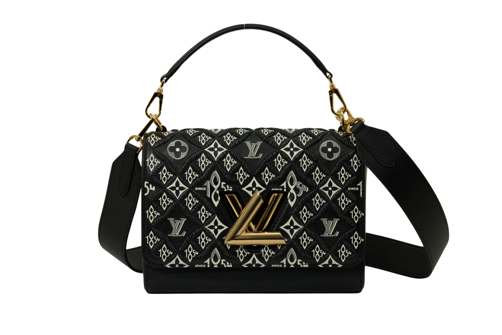 Louis Vuitton Twist MM Monogram Since 1854 Embroidered Noir