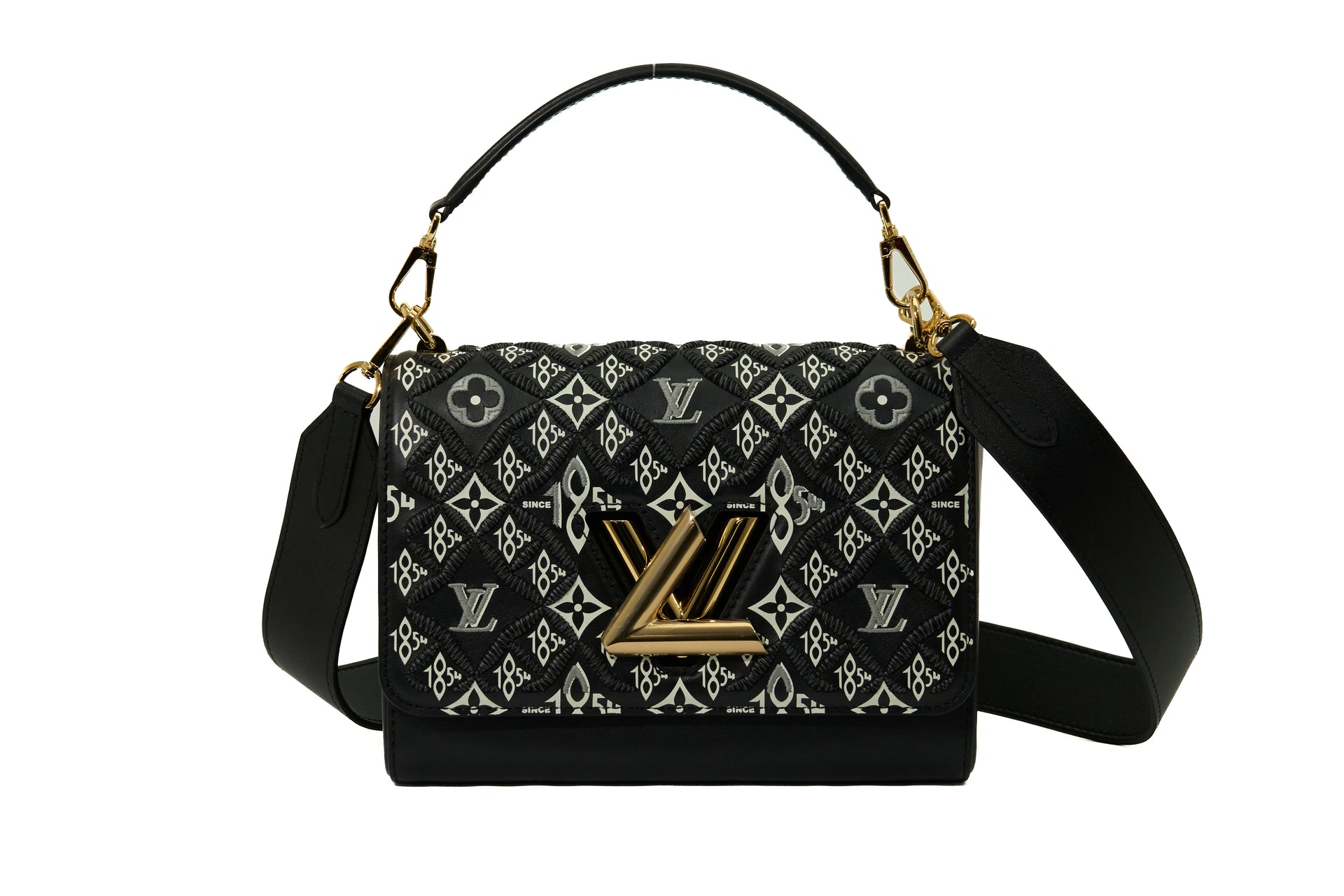 Louis Vuitton Twist MM Monogram Since 1854 Embroidered Noir