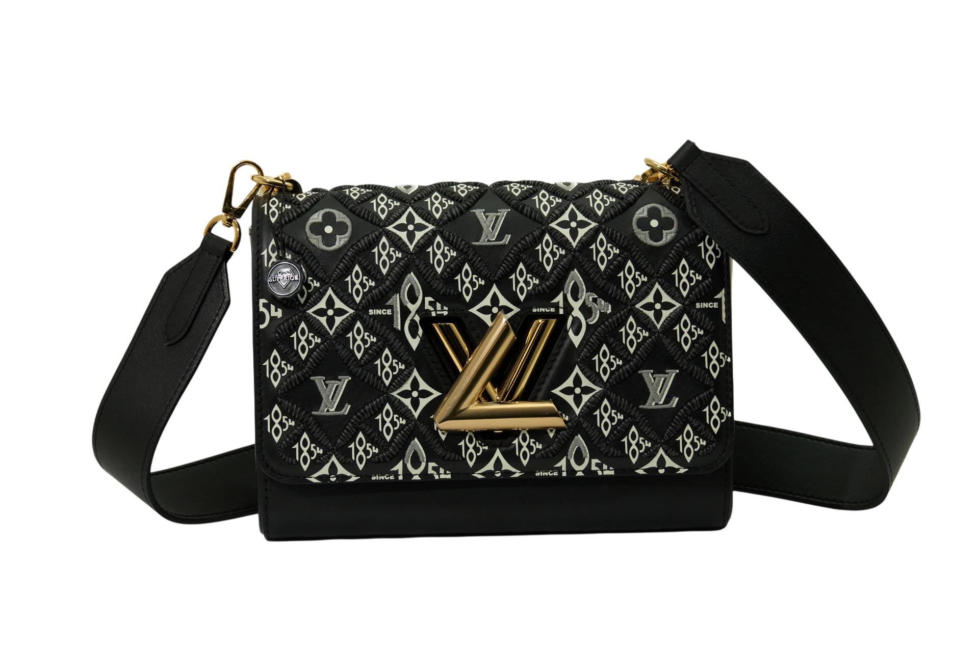 Louis Vuitton Twist MM Monogram Since 1854 Embroidered Noir