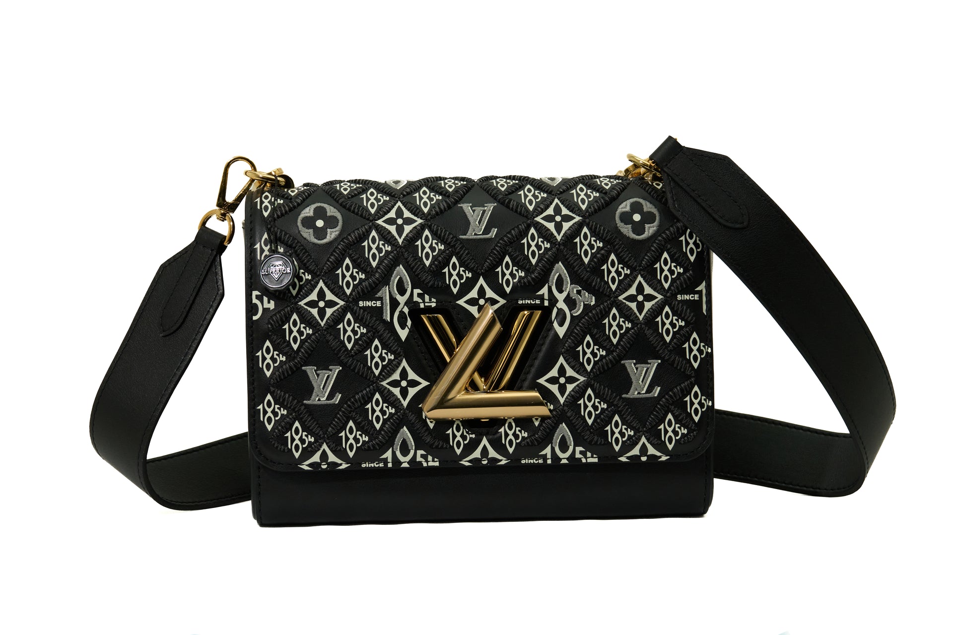 Louis Vuitton Twist MM Monogram Since 1854 Embroidered Noir