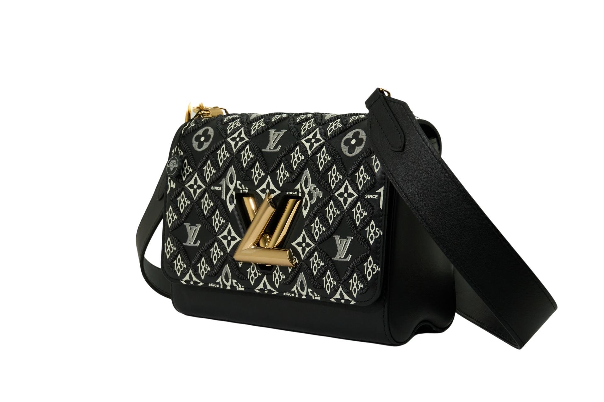 Louis Vuitton Twist MM Monogram Since 1854 Embroidered Noir