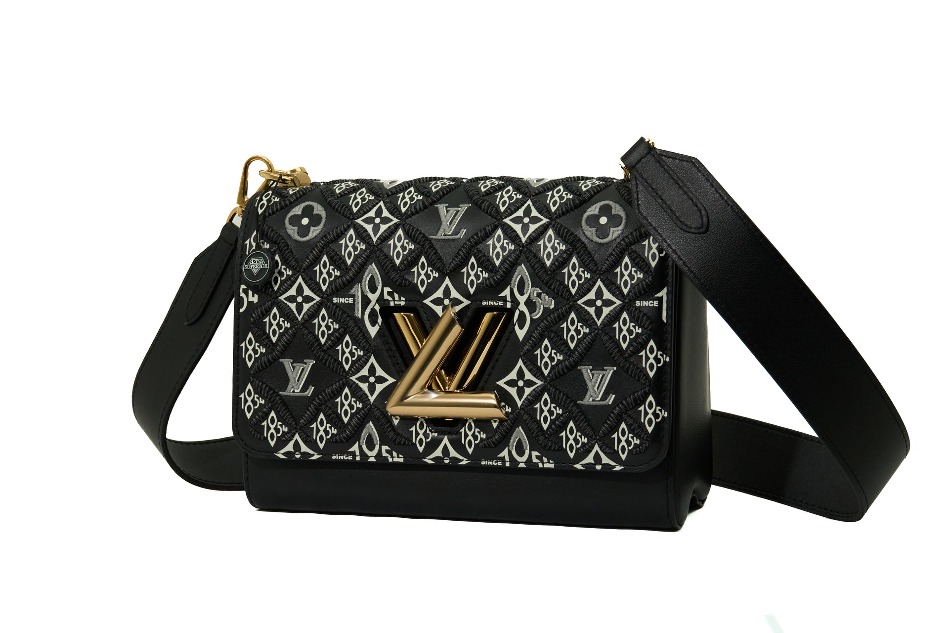Louis Vuitton Twist MM Monogram Since 1854 Embroidered Noir