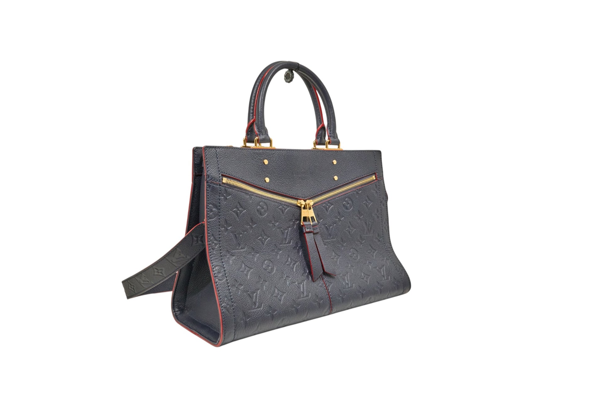 Louis Vuitton Sully MM Monogram Empreinte Marine Rouge