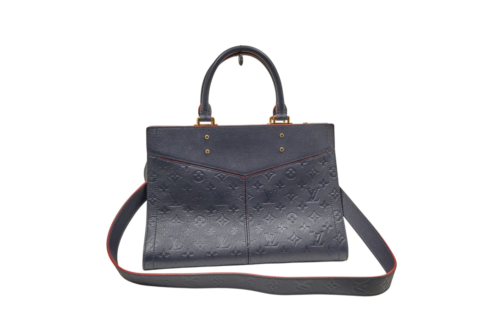 Louis Vuitton Sully MM Monogram Empreinte Marine Rouge