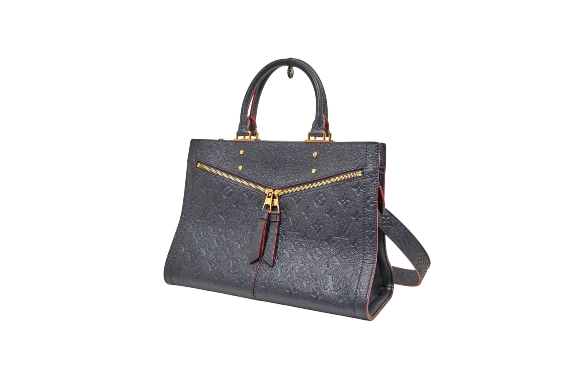 Louis Vuitton Sully MM Monogram Empreinte Marine Rouge