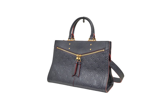 Louis Vuitton Sully MM Monogram Empreinte Marine Rouge
