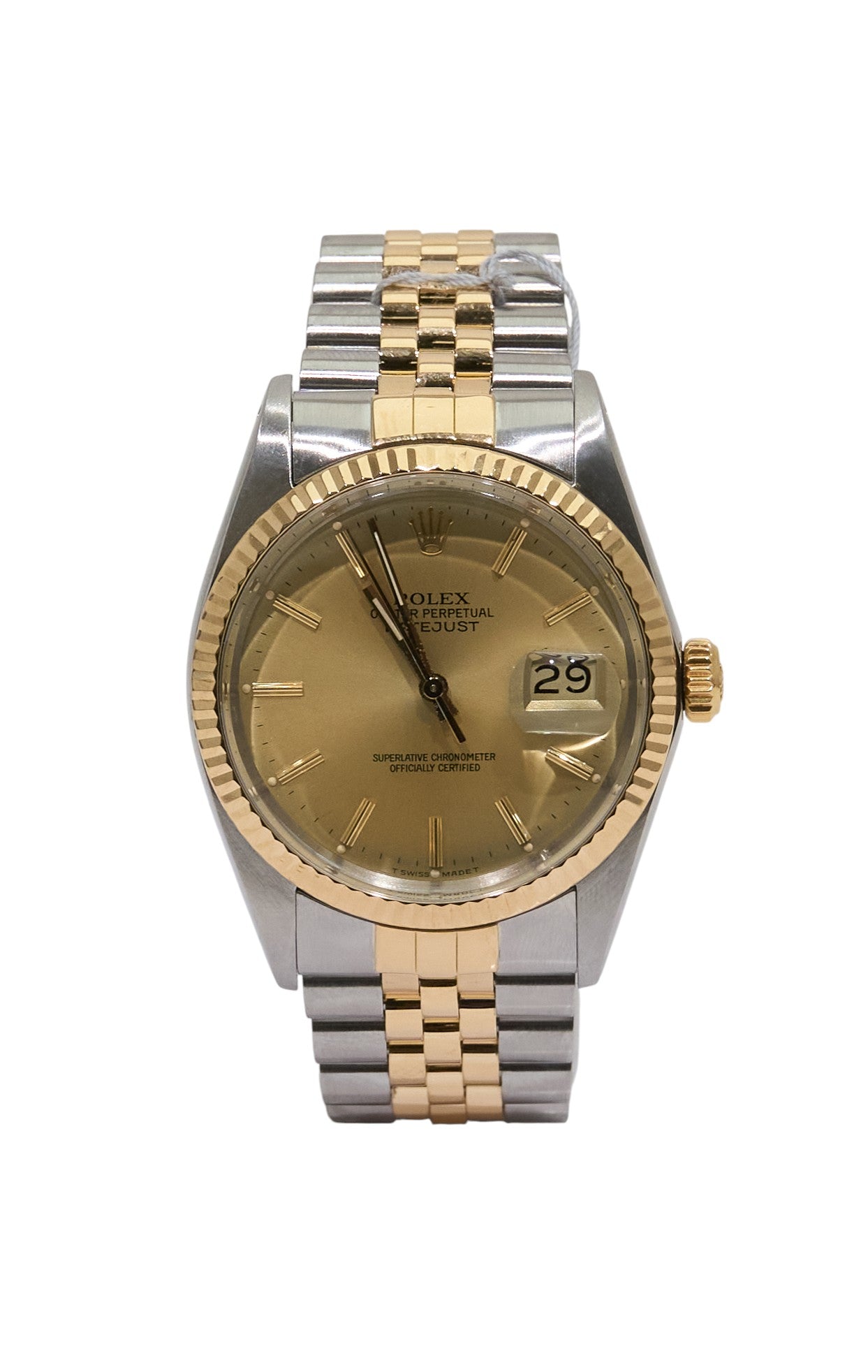 36mm Rolex Datejust Two Tone Jubilee Champagne Dial