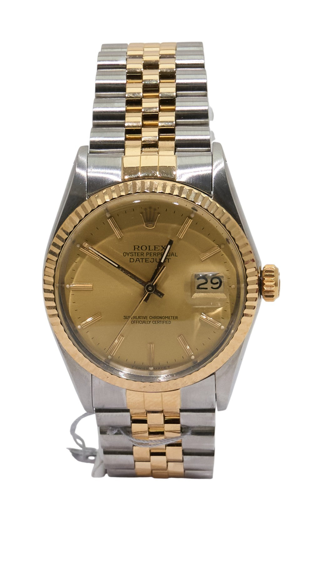 36mm Rolex Datejust Two Tone Jubilee Champagne Dial