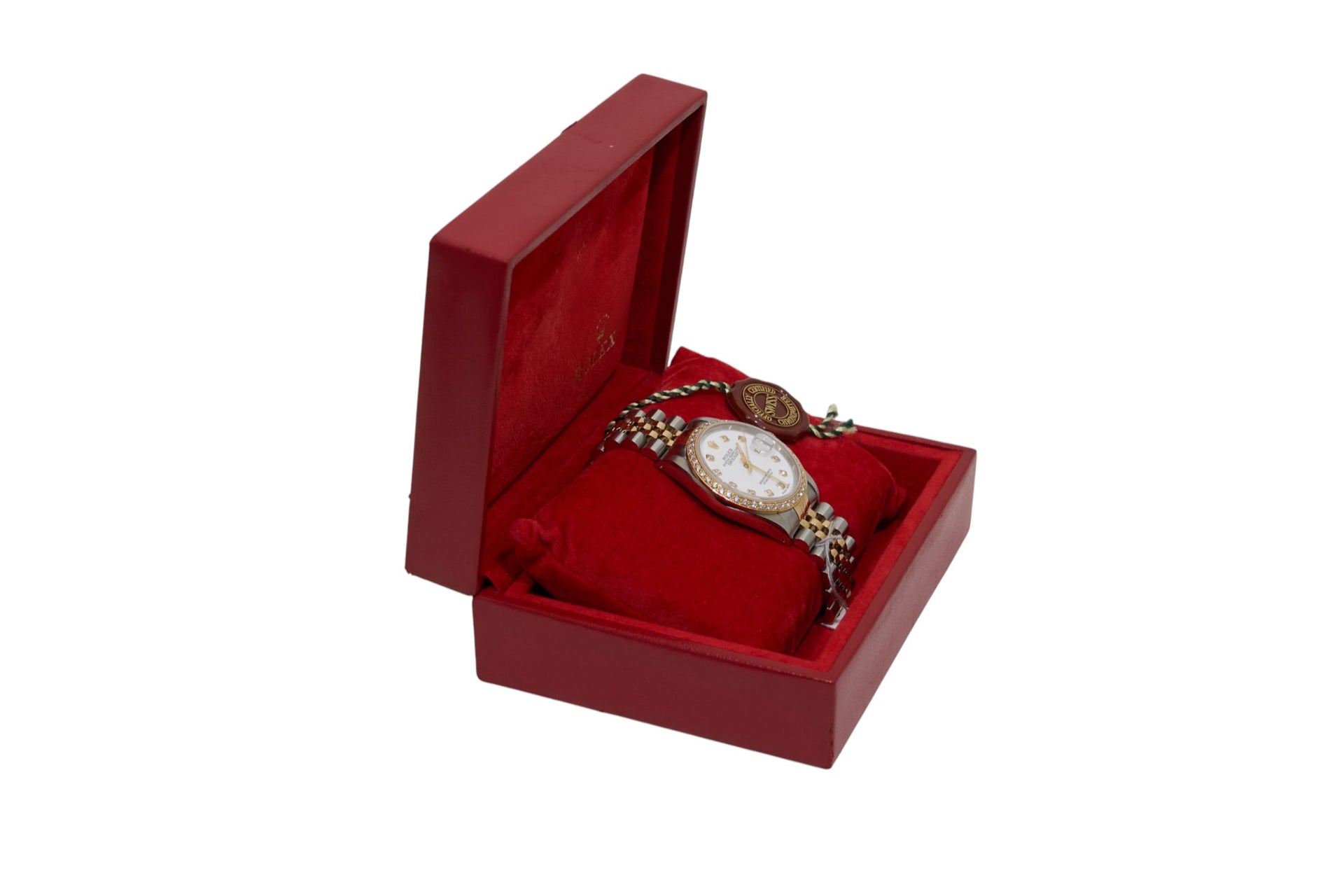 36mm Rolex Datejust Two Tone Jubilee White Diamond Dial with Diamond Bezel